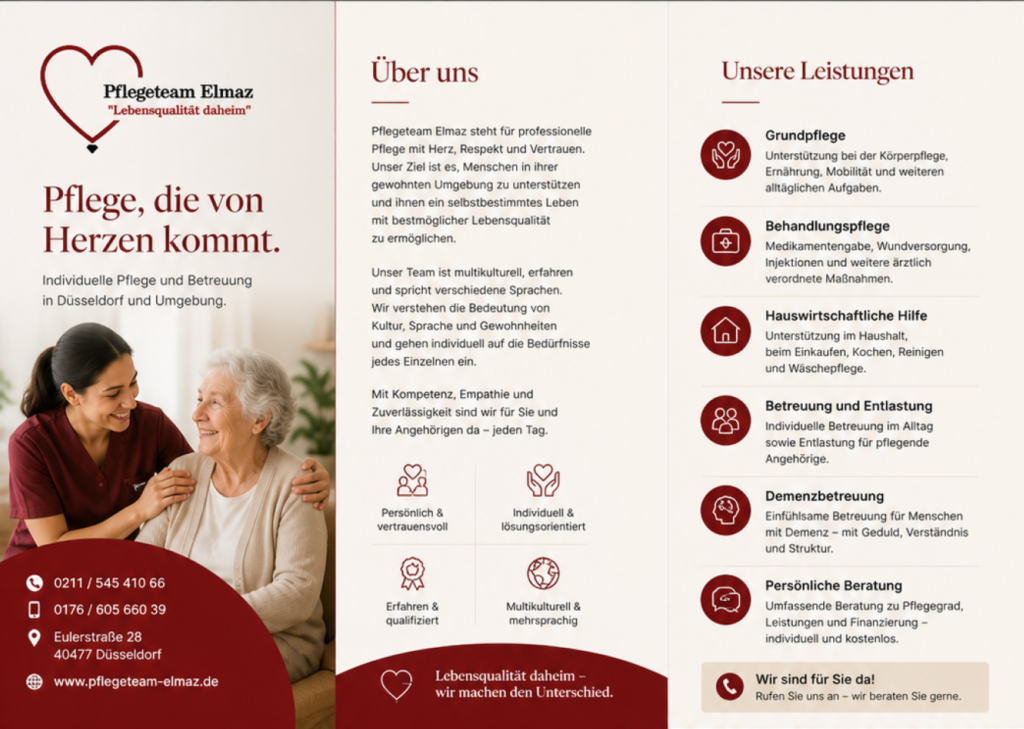 Flyer Pflegeteam